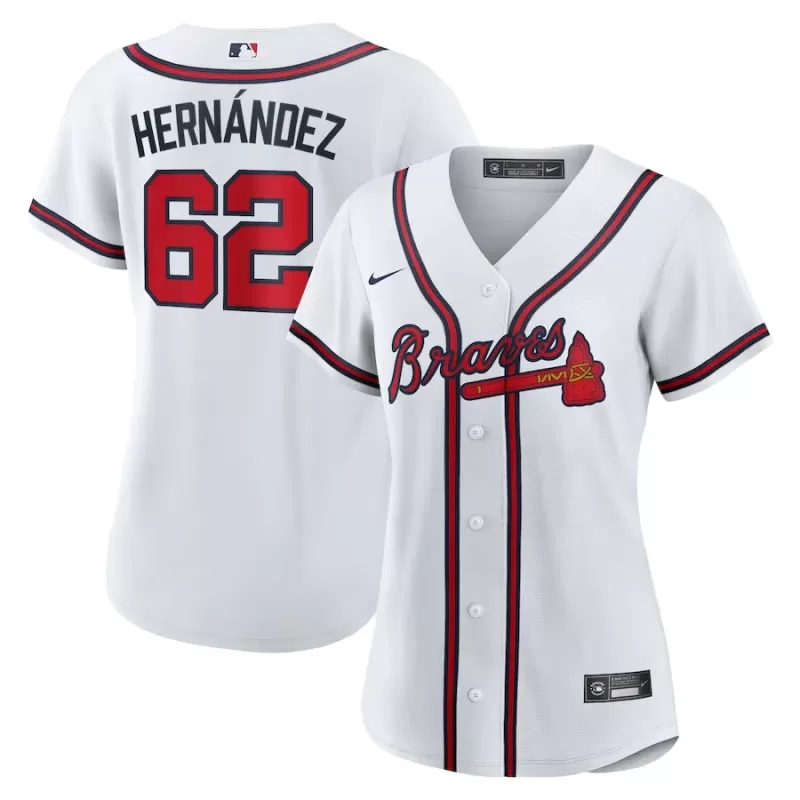 Women's Atlanta Braves Daysbel Hernandez Nike White Home Replica Jersey Women's Atlanta Braves Daysbel Hernandez Nike White Home Replica Jersey