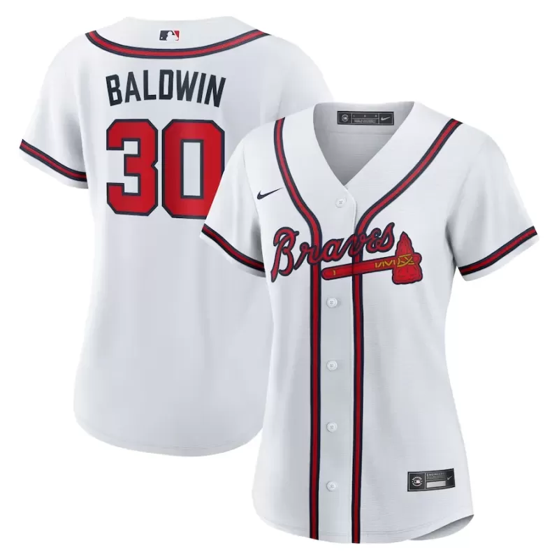 Women's Atlanta Braves Drake Baldwin Nike White Home Replica Jersey Women's Atlanta Braves Drake Baldwin Nike White Home Replica Jersey