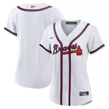 Women's Atlanta Braves Nike White Home Replica Team Jersey Women's Atlanta Braves Nike White Home Replica Team Jersey