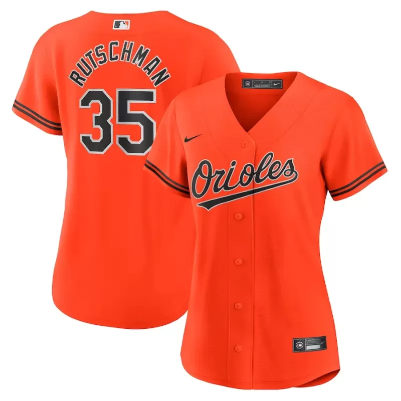 Women's Baltimore Orioles Adley Rutschman Nike Orange Alternate Replica Player Jersey Women's Baltimore Orioles Adley Rutschman Nike Orange Alternate Replica Player Jersey