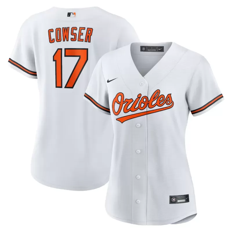 Women's Baltimore Orioles Colton Cowser Nike White Home Replica Jersey Women's Baltimore Orioles Colton Cowser Nike White Home Replica Jersey