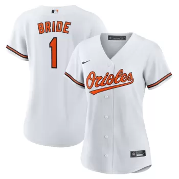 Women's Baltimore Orioles Nike White #1 Bride Home Replica Jersey Women's Baltimore Orioles Nike White #1 Bride Home Replica Jersey