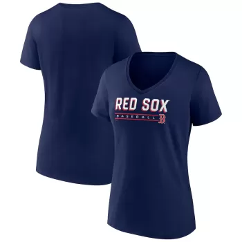 Women's Boston Red Sox Fanatics Navy V-Neck T-Shirt Women's Boston Red Sox Fanatics Navy V-Neck T-Shirt