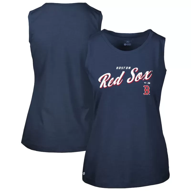 Women's Boston Red Sox Levelwear Navy Macy Tank Top Women's Boston Red Sox Levelwear Navy Macy Tank Top