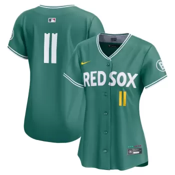 Women's Boston Red Sox Rafael Devers Nike Green 2025 City Connect Limited Jersey Women's Boston Red Sox Rafael Devers Nike Green 2025 City Connect Limited Jersey