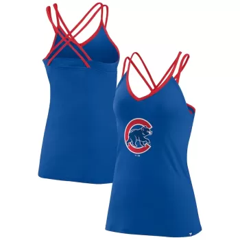 Women's Chicago Cubs Fanatics Royal Barrel It Up Cross Back V-Neck Tank Top Women's Chicago Cubs Fanatics Royal Barrel It Up Cross Back V-Neck Tank Top