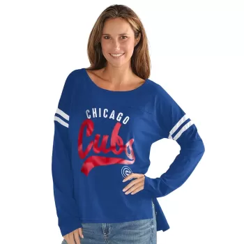 Women's Chicago Cubs G-III 4Her by Carl Banks Royal Free Agent Distressed Long Sleeve Scoop Neck T-Shirt Women's Chicago Cubs G-III 4Her by Carl Banks Royal Free Agent Distressed Long Sleeve Scoop Neck T-Shirt