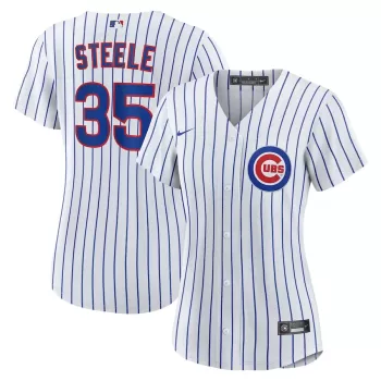 Women's Chicago Cubs Justin Steele Nike White Home Replica Jersey Women's Chicago Cubs Justin Steele Nike White Home Replica Jersey