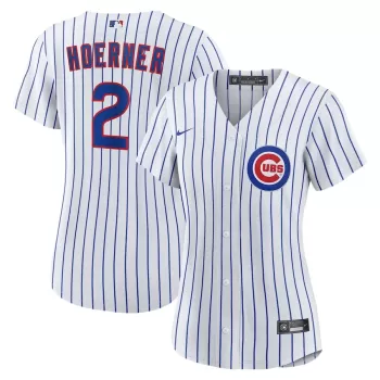 Women's Chicago Cubs Nico Hoerner Nike White Home Replica Jersey