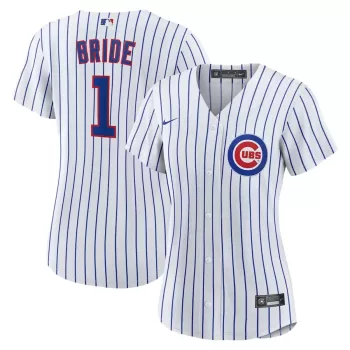 Women's Chicago Cubs Nike White #1 Bride Home Replica Jersey Women's Chicago Cubs Nike White #1 Bride Home Replica Jersey