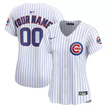 Women's Chicago Cubs Nike White Home Limited Custom Jersey Women's Chicago Cubs Nike White Home Limited Custom Jersey