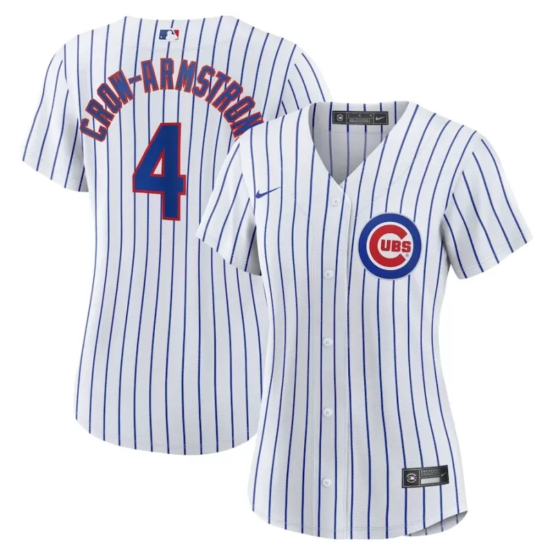 Women's Chicago Cubs Pete Crow-Armstrong Nike White Home Replica Jersey Women's Chicago Cubs Pete Crow-Armstrong Nike White Home Replica Jersey