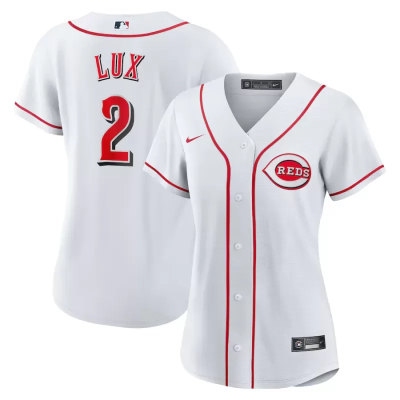 Women's Cincinnati Reds Gavin Lux Nike White Home Replica Jersey