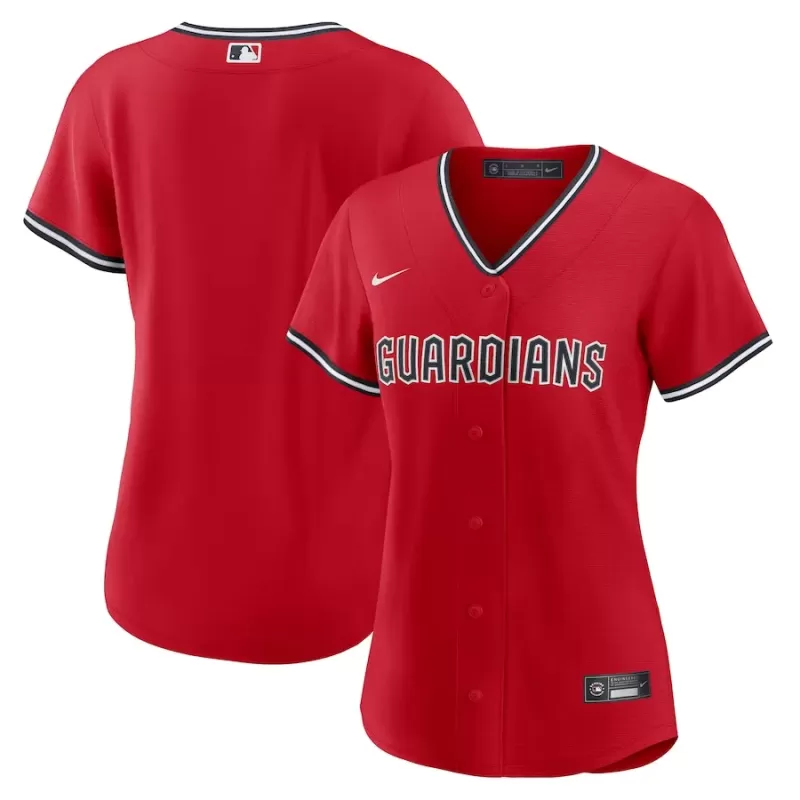 Women's Cleveland Guardians Nike Red Alternate 2 Replica Jersey Women's Cleveland Guardians Nike Red Alternate 2 Replica Jersey