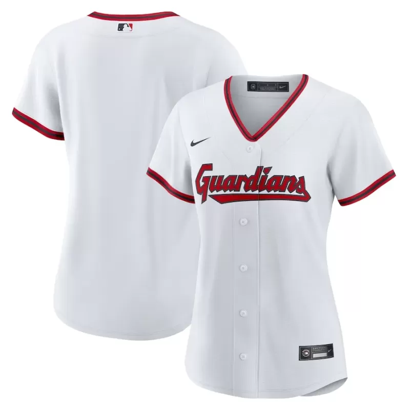 Women's Cleveland Guardians Nike White Home Replica 2.0 Jersey Women's Cleveland Guardians Nike White Home Replica 2.0 Jersey