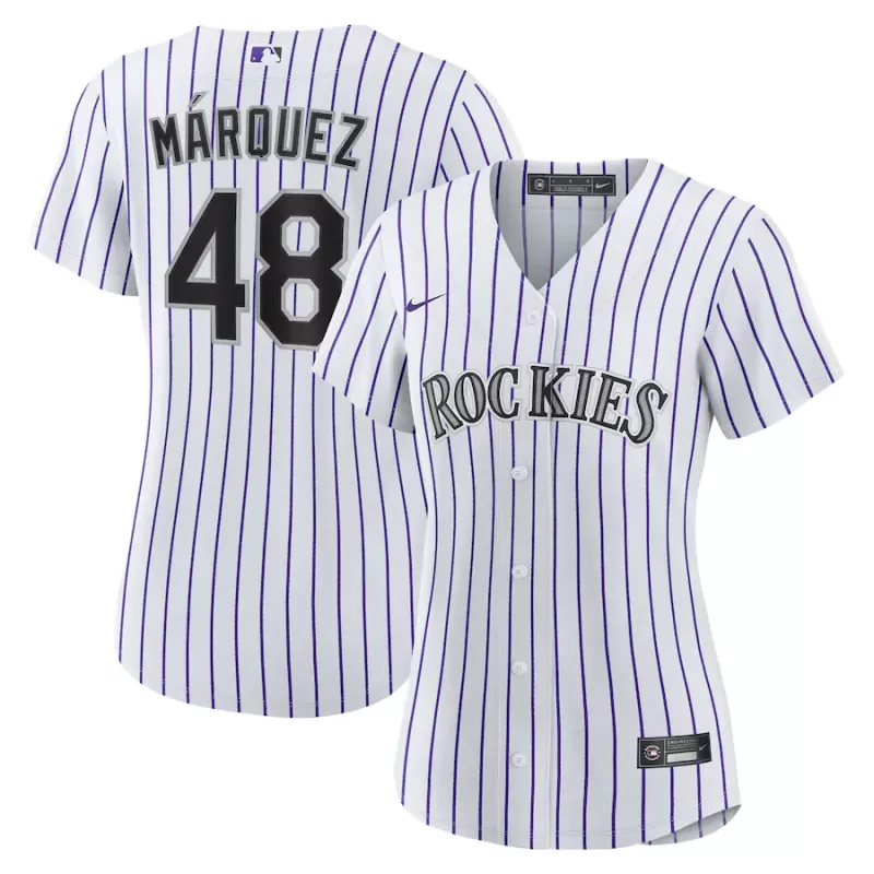 Women's Colorado Rockies German Marquez Nike White Home Replica Jersey Women's Colorado Rockies German Marquez Nike White Home Replica Jersey