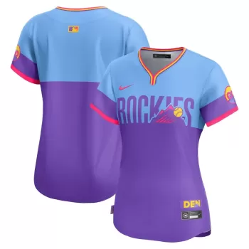 Women's Colorado Rockies Nike Purple/Light Blue 2025 City Connect Limited Jersey Women's Colorado Rockies Nike Purple/Light Blue 2025 City Connect Limited Jersey