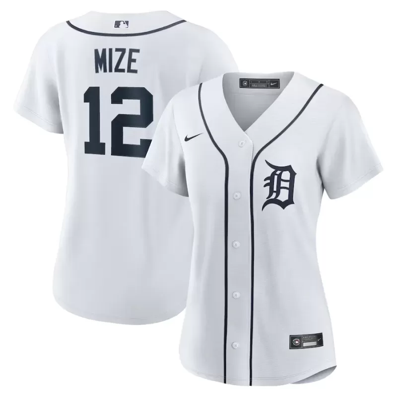 Women's Detroit Tigers Casey Mize Nike White Home Replica Jersey Women's Detroit Tigers Casey Mize Nike White Home Replica Jersey