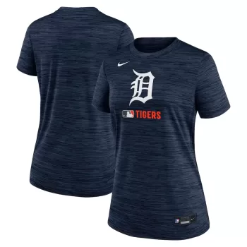 Women's Detroit Tigers Nike Navy Authentic Collection Velocity Performance T-Shirt Women's Detroit Tigers Nike Navy Authentic Collection Velocity Performance T-Shirt