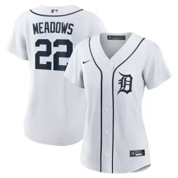 Women's Detroit Tigers Parker Meadows Nike White Home Replica Jersey Women's Detroit Tigers Parker Meadows Nike White Home Replica Jersey