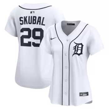 Women's Detroit Tigers Tarik Skubal Nike White Home Limited Player Jersey Women's Detroit Tigers Tarik Skubal Nike White Home Limited Player Jersey