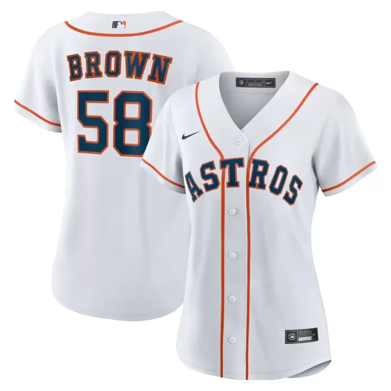 Women's Houston Astros Hunter Brown Nike White Home Replica Jersey Women's Houston Astros Hunter Brown Nike White Home Replica Jersey