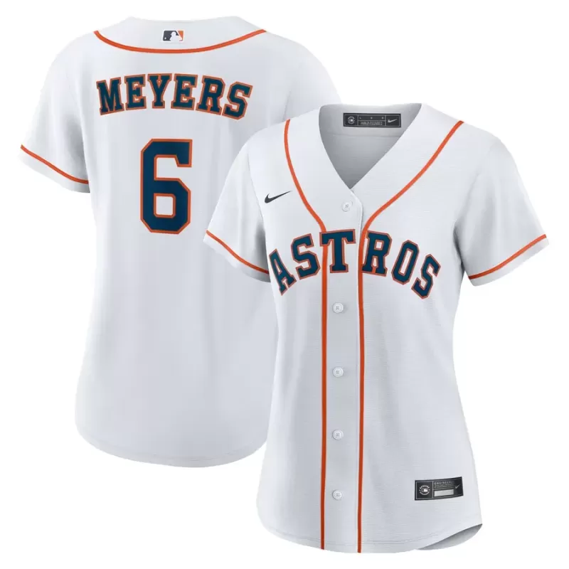 Women's Houston Astros Jake Meyers Nike White Home Replica Jersey