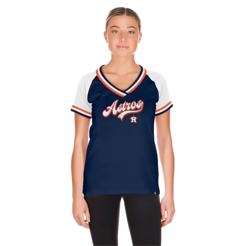 Women's Houston Astros New Era Navy Gameday Raglan V-Neck T-Shirt Women's Houston Astros New Era Navy Gameday Raglan V-Neck T-Shirt
