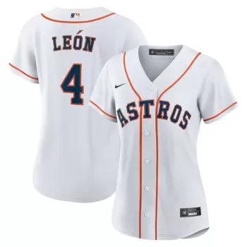 Women's Houston Astros Pedro León Nike White Home Replica Jersey Women's Houston Astros Pedro León Nike White Home Replica Jersey