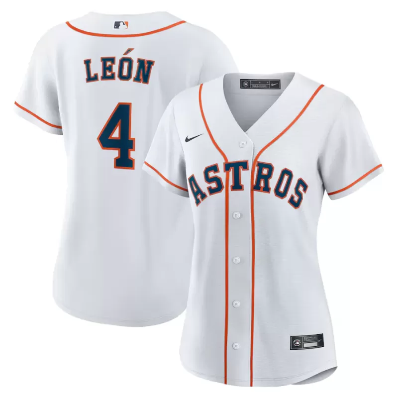 Women's Houston Astros Pedro León Nike White Home Replica Jersey Women's Houston Astros Pedro León Nike White Home Replica Jersey