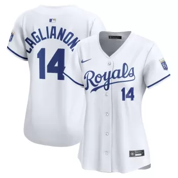 Women's Kansas City Royals Jac Caglianone Nike White Home Limited Player Jersey Women's Kansas City Royals Jac Caglianone Nike White Home Limited Player Jersey