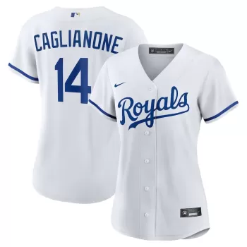 Women's Kansas City Royals Jac Caglianone Nike White Home Replica Jersey Women's Kansas City Royals Jac Caglianone Nike White Home Replica Jersey