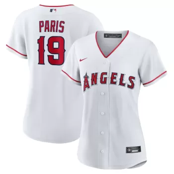 Women's Los Angeles Angels Kyren Paris Nike White Home Replica 1.0 Player Jersey Women's Los Angeles Angels Kyren Paris Nike White Home Replica 1.0 Player Jersey