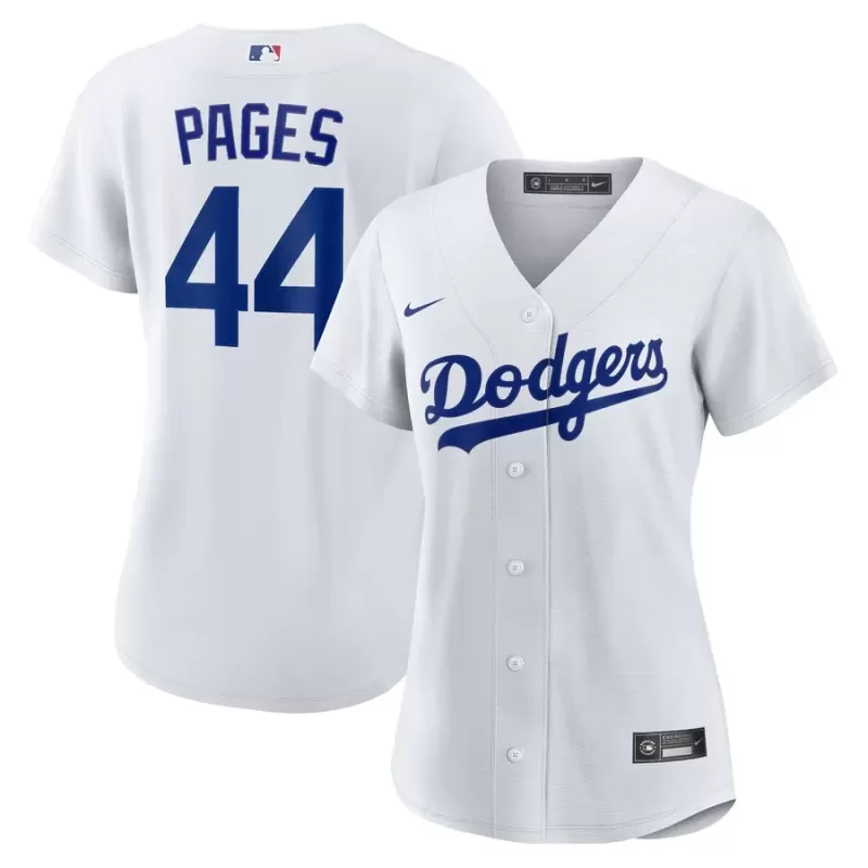 Women's Los Angeles Dodgers Andy Pages Nike White Home Replica Jersey Women's Los Angeles Dodgers Andy Pages Nike White Home Replica Jersey