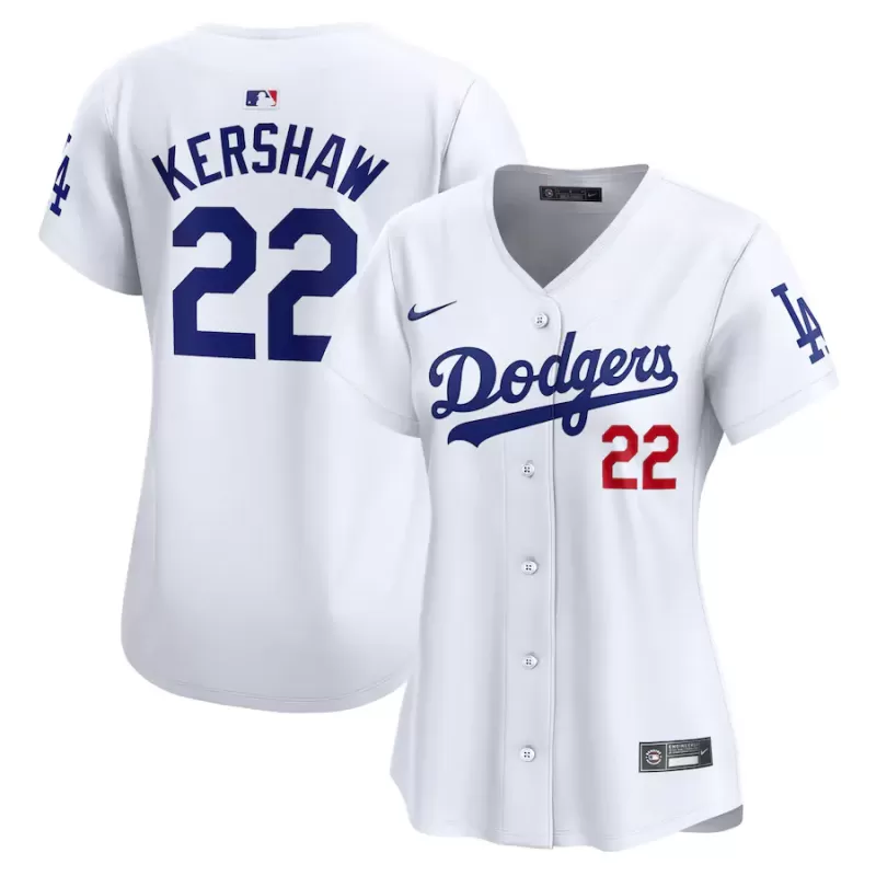 Women's Los Angeles Dodgers Clayton Kershaw Nike White Home Limited Player Jersey Women's Los Angeles Dodgers Clayton Kershaw Nike White Home Limited Player Jersey