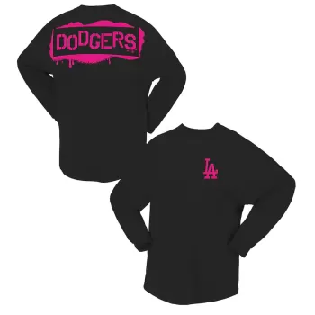 Women's Los Angeles Dodgers Fanatics Black Neon Jersey Long Sleeve T-Shirt Women's Los Angeles Dodgers Fanatics Black Neon Jersey Long Sleeve T-Shirt
