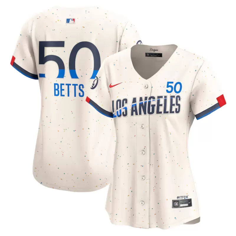 Women's Los Angeles Dodgers Mookie Betts Nike Cream City Connect Limited Jersey Women's Los Angeles Dodgers Mookie Betts Nike Cream City Connect Limited Jersey