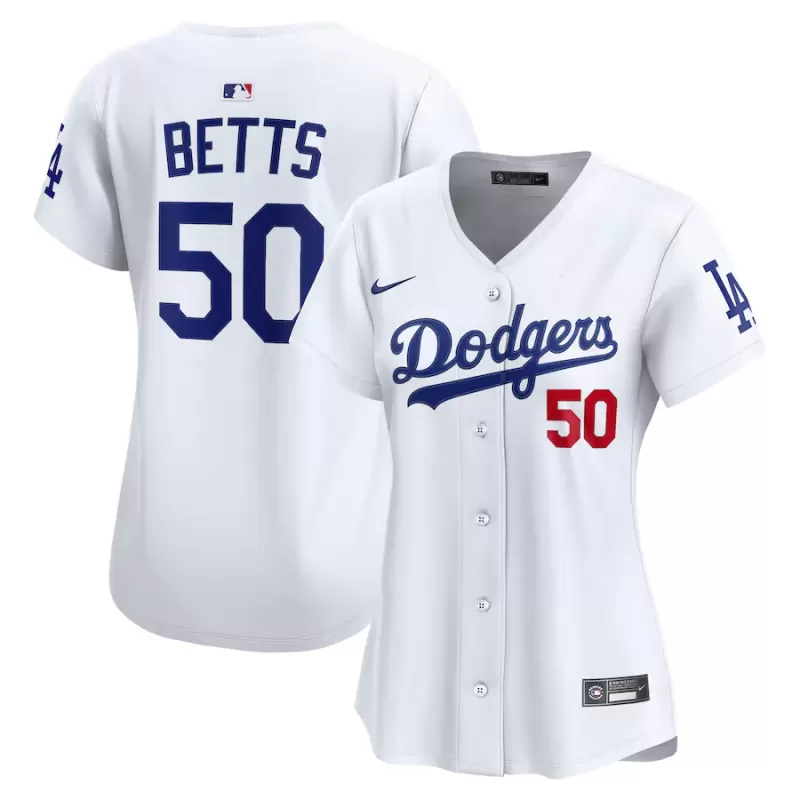 Women's Los Angeles Dodgers Mookie Betts Nike White Home Limited Jersey Women's Los Angeles Dodgers Mookie Betts Nike White Home Limited Jersey