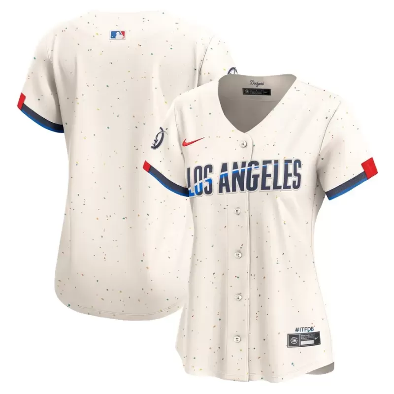 Women's Los Angeles Dodgers Nike Cream City Connect Limited Jersey Women's Los Angeles Dodgers Nike Cream City Connect Limited Jersey