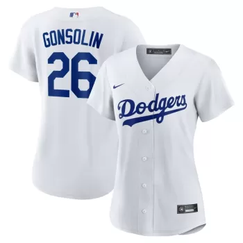 Women's Los Angeles Dodgers Tony Gonsolin Nike White Home Replica Jersey Women's Los Angeles Dodgers Tony Gonsolin Nike White Home Replica Jersey