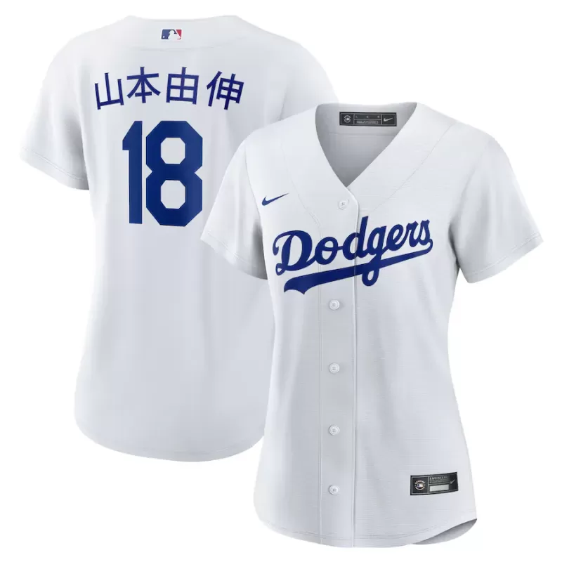 Women's Los Angeles Dodgers Yoshinobu Yamamoto Nike White Home Replica Jersey Women's Los Angeles Dodgers Yoshinobu Yamamoto Nike White Home Replica Jersey