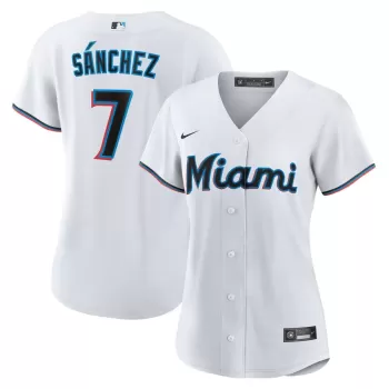 Women's Miami Marlins Jesús Sánchez Nike White Home Replica Jersey Women's Miami Marlins Jesús Sánchez Nike White Home Replica Jersey