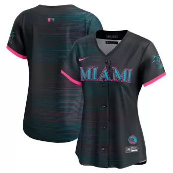 Women's Miami Marlins Nike Black 2025 City Connect Limited Jersey Women's Miami Marlins Nike Black 2025 City Connect Limited Jersey