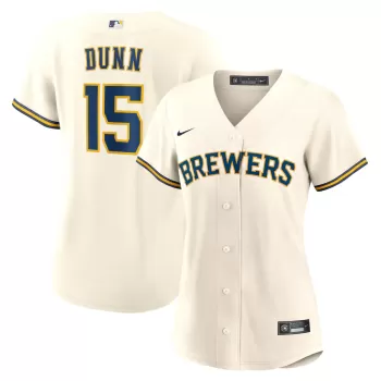 Women's Milwaukee Brewers Oliver Dunn Nike Cream Home Replica Jersey Women's Milwaukee Brewers Oliver Dunn Nike Cream Home Replica Jersey