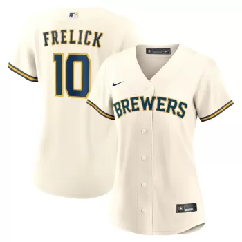 Women's Milwaukee Brewers Sal Frelick Nike Cream Home Replica Jersey Women's Milwaukee Brewers Sal Frelick Nike Cream Home Replica Jersey