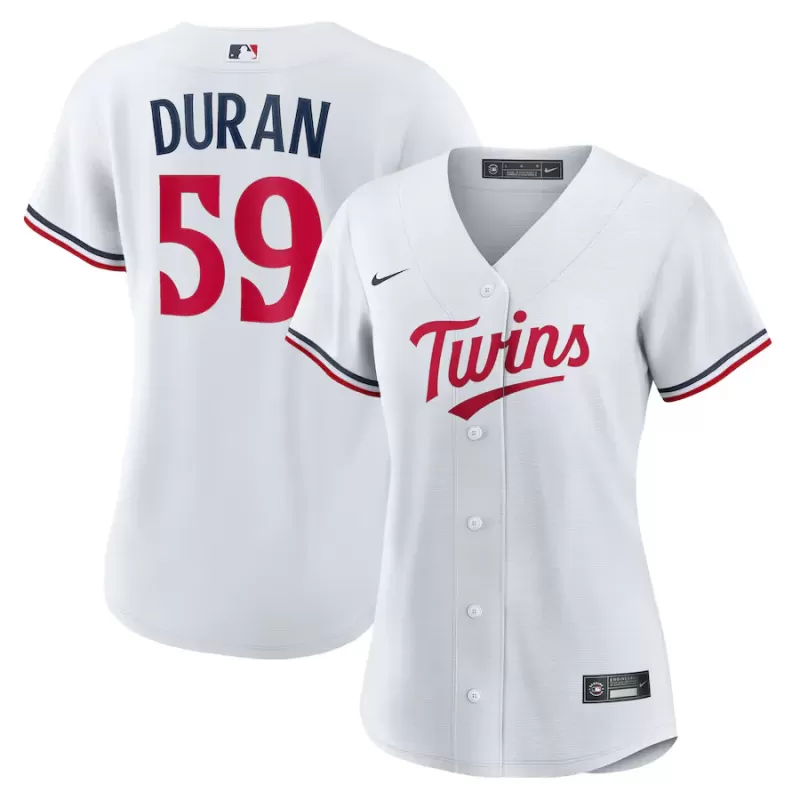 Women's Minnesota Twins Jhoan Duran Nike White Home Replica Jersey Women's Minnesota Twins Jhoan Duran Nike White Home Replica Jersey