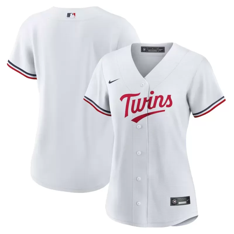 Women's Minnesota Twins Nike White Home Replica Team Logo Jersey Women's Minnesota Twins Nike White Home Replica Team Logo Jersey