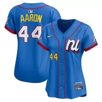 Women's National League Hank Aaron Nike Blue 2025 All-Star Game Home Run Derby Jersey Women's National League Hank Aaron Nike Blue 2025 All-Star Game Home Run Derby Jersey
