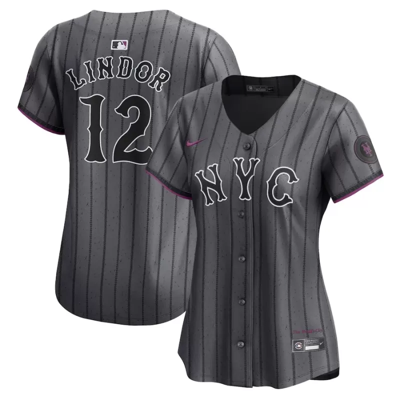 Women's New York Mets Francisco Lindor Nike Gray City Connect Limited Jersey Women's New York Mets Francisco Lindor Nike Gray City Connect Limited Jersey