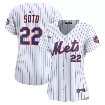 Women's New York Mets Juan Soto Nike White Home Limited Player Jersey Women's New York Mets Juan Soto Nike White Home Limited Player Jersey
